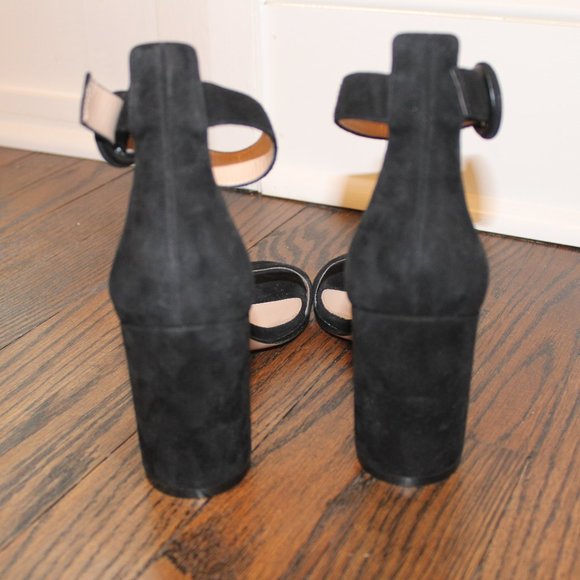 Gianvito Rossi, black suede ankle strap heels, US size 7.5 - Picture 6 of 8